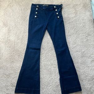 Express Bell Flare Mid-Rise Jeans